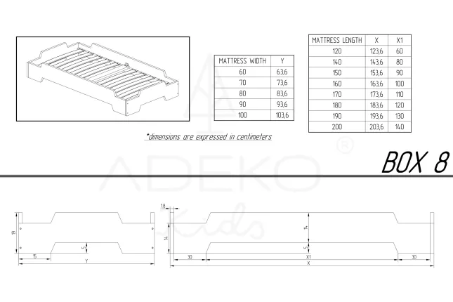 Lit simple BOX 8