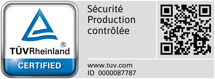 TÜV Rheinland certified